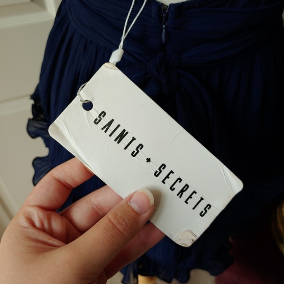 SOLD! Saints + Secrets Ruffle Backless Dress - Picture 7 of 8